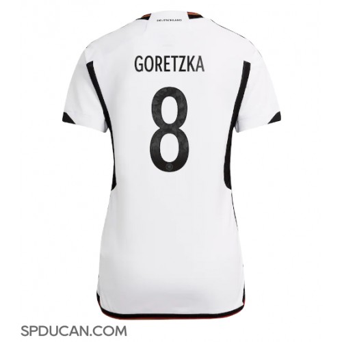 Zenski Nogometni Dres Njemačka Leon Goretzka #8 Domaci SP 2022 Kratak Rukav